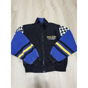 Men's Size Medium Vintage GM Motorsports Racing Jacket - Blue